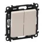 VALENA LIFE ŁĄCZNIK SCHODOWY PODWÓJNY KREMOWY 10 AX - 250 V~, Legrand