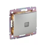 VALENA ŁĄCZNIK SCHODOWY PODŚWIETLANY 10AX-250~ ALUMINIUM, Legrand