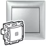 VALENA - ŁĄCZNIK UNIWERSALNY PODŚWIETLANY 16AX ALUMINIUM, Legrand