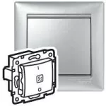 VALENA ŁĄCZNIK DWUBIEGUNOWY ZE WSKAŹNIKIEM 10AX-250~ ALUMINIUM, Legrand