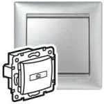 VALENA ŁĄCZNIK HOTELOWY MECHANICZNY 10A-250V~ ALUMINIUM, Legrand