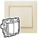 VALENA ŁĄCZNIK SCHODOWY PODWÓJNY IP44 KREM 10AX-250~, Legrand