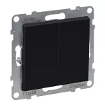 SUNO - Łącznik schodowy podwójny - 10 AX - 250 V~ - zaciski automatyczne, Czarny, Legrand