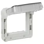 PLEXO55 ADAPTER Z KLAPKĄ PRZYCIEMNIONĄ DO MECHANIZMÓW MOSAIC SZARY/BIAŁY, Legrand