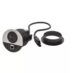 INCARA: DISQ 80 - 2P+Z / USB A+C / RJ45 - 0,5 M WIELAND-METAL/CZARNY, Legrand
