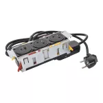 INCARA: DISQ'IN - 2X2P+Z / USB A+C - 2,0 M-CZARNY, Legrand