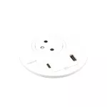 INCARA: DISQ 80 - 2P+Z / USB A+C - 2,0 M-BIAŁY