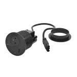 INCARA: DISQ 80 - 2P+Z / USB A+C - 0,5 M WIELAND-CZARNY