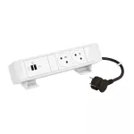 INCARA: ONDESK - 2X2P+Z/USB C+C 63W-PRZEWÓD 2 METRY- BIAŁY