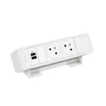INCARA: ONDESK - 2X2P+Z/USB A+C-BEZ PRZEWODU- BIAŁY