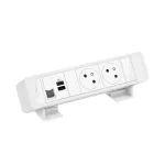INCARA: ONDESK - 2X2P+Z/USB A+C/RJ-BEZ PRZEWODU- BIAŁY