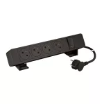 INCARA: ONDESK - 4X2P+Z/ŁĄCZNIK-PRZEWÓD 2 METRY- CZARNY