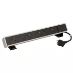 INCARA: ONDESK - 6X2P+Z/ŁĄCZNIK-PRZEWÓD 2 METRY- ALUMINIUM/CZARNY