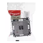 VALENA LIFE ŁADOWARKA Z GNIAZDEM 2 x USB BIAŁA, Legrand