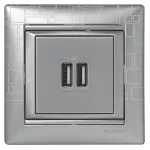 VALENA - ŁADOWARKA SMARTFON 2XUSB 1500MA ALUMINIUM, Legrand