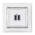 VALENA - ŁADOWARKA SMARTFON 2XUSB 1500MA BIAŁA, Legrand