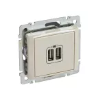 VALENA - ŁADOWARKA SMARTFON 2XUSB 1500MA KREMOWA, Legrand