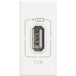 AXOLUTE - ŁADOWARKA 230V~ USB: 1,1A/5V= 1M BIAŁA, Bticino