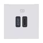 MOSAIC - GNIAZDO USB TYP C 45 W BIAŁE, Legrand