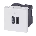 MOSAIC - GNIAZDO USB TYP C 45 W BIAŁE, Legrand