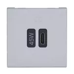 MOSAIC - GNIAZDO USB TYP C 45 W ALUMINIUM, Legrand