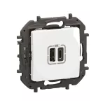 NOWE NILOE - GNIAZDO 2 X USB TYP A+C - 3 A BIAŁE