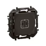 NOWE NILOE - GNIAZDO 2 X USB TYP C+C - 3 A CZARNE