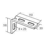 UCHWYT ZAWIESZENIA DLA KORYT O SZEROKOŚCI 50 MM, GS, D12351, Cablofil