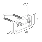 UCHWYT DO KONSTRUKCJI PODŁOGOWYCH, Cablofil