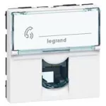 MOSAIC GNIAZDO TELEFONICZNE RJ11 - 2 MODUŁY BIAŁE 4 STYKI, Legrand
