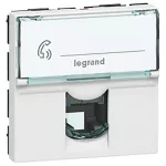 MOSAIC GNIAZDO TELEFONICZNE RJ12 - 2 MODUŁY BIAŁE 6 STYKÓW, Legrand