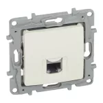 NILOE - GNIAZDO POJEDYNCZE RJ45 KAT 5 UTP KREMOWE, Legrand