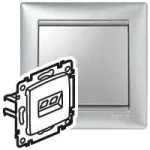 VALENA - GNIAZDO RJ 45 KAT. 5E UTP ALUMINIUM, Legrand