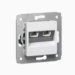 CARIVA GNIAZDO 2XRJ45 KAT.6 UTP BIAŁE, Legrand