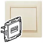 VALENA GNIAZDO 1XRJ45 KAT 5E UTP KREM, Legrand