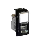 LIVING NOW - GNIAZDO RJ45 - STP - KAT.6 - 1 MODUŁ - CZERŃ, Bticino