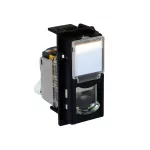 LIVING NOW - GNIAZDO RJ45 - UTP - KAT.6A - 1 MODUŁ - CZERŃ, Bticino