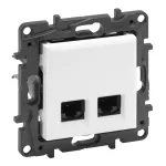 Niloe Step - gniazdo podwójne 2xRJ45 kat. 5e FTP - kolor biały, Legrand
