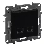 Niloe Step - gniazdo podwójne 2xRJ45 kat. 6A STP- kolor czarny, Legrand