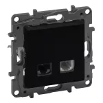 Niloe Step - gniazdo RJ11 + RJ45 kat. 6 UTP- kolor czarny, Legrand