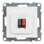 SUNO - Gniazdo głośnikowe pojedyncze, Biały, Legrand