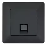 VALENA LIFE - GNIAZDO 1 x RJ 45 kat. 6 UTP CZARNE