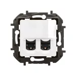 NOWE NILOE - GNIAZDO 2 X RJ45 KAT. 6A STP BIAŁE