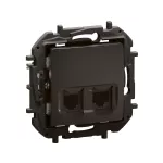 NOWE NILOE - GNIAZDO RJ 11 + RJ 45 KAT. 6 CZARNE