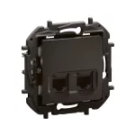 NOWE NILOE - GNIAZDO 2 X RJ45 KAT. 5E UTP CZARNE