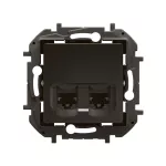 NOWE NILOE - GNIAZDO 2 X RJ45 KAT. 6 FTP CZARNE