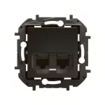 NOWE NILOE - GNIAZDO 2 X RJ45 KAT. 6A UTP CZARNE