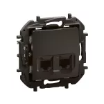 NOWE NILOE - GNIAZDO 2 X RJ45 KAT. 6A UTP CZARNE