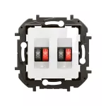 NOWE NILOE - GNIAZDO GŁOŚNIKOWE PODWÓJNE BIAŁE