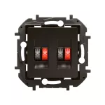 NOWE NILOE - GNIAZDO GŁOŚNIKOWE PODWÓJNE CZARNE